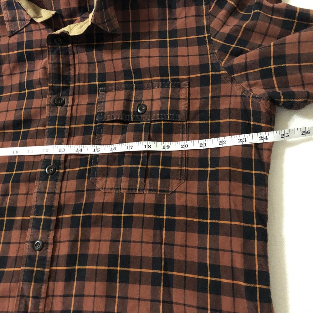 Filson Shirt Mens XL Brown Plaid Cotton Long Sleeve Button Front Casual - Picture 7 of 9